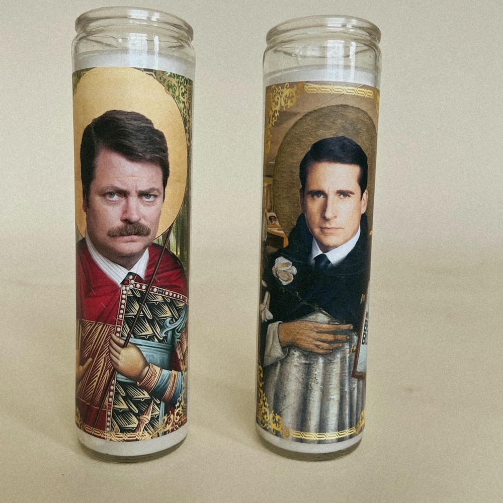 Ron Swanson candle